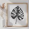 Delicate Leaf Illustration in High Resolution A high-resolution digital illustration of a single leaf with detailed shapes and lines.