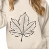 Free SVG Stencil Design for Crafters A stylized leaf illustration created in vector format for various design applications.