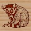 An illustration of a lemur, a small primate native to Madagascar, depicted in vector graphics.