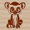 Playful Forest Creature Lemur clip art designed as a vector graphic suitable for commercial or personal use.