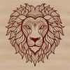 A detailed vector illustration of a lion's head, ideal for cutting machines or digital design projects.