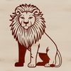 Free Standing Lion Clip Art Vector A majestic standing lion in the savannah.