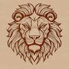 African Wildlife SVG Design Ornate illustration of a lion's head, featuring African wildlife-inspired design.