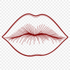 Anatomy of the Lips Vector Design An illustration of human anatomy, specifically the lips, created as a vector design for digital use.