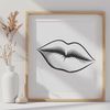 Anatomy Design: Human Mouth Anatomy illustration of human lips, a vector graphic design.