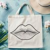 Detailed Lip Anatomy Vector Illustration Anatomical illustration of human lips highlighting their shape and structure.