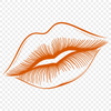 Close-up Lips Illustration A close-up illustration of human lips with detailed anatomy.