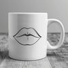 Lip Illustration A detailed illustration of human lips with precise features for vector design purposes.