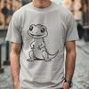 Colorful Lizard SVG Design A colorful illustration of a reptile, suitable for vector design and cutting machine templates.