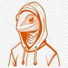 Lizard Vector Graphic A reptilian animal with scaly skin, depicted in a digital format suitable for cutting machines and vector design.
