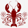 Stylized Lobster Illustration in Vector Format A stylized illustration of a lobster in vector format.