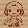 Adorable Lobster Headphones Illustration A detailed illustration of a lobster with a pair of headphones, suitable for vector graphics and cutting machine designs.