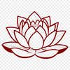 Vibrant Lotus Symbol A stylized illustration of the lotus flower, a symbol in various religious traditions.