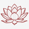 A stylized illustration of the lotus flower, a symbol with spiritual significance in various cultures.