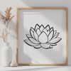 Detailed Religious Symbol Icon A detailed vector design of the lotus flower, suitable for use in various digital formats such as SVG, PDF, and DXF.