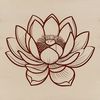 Eastern Bloom A stylized illustration of a lotus flower, often associated with Eastern religions and spiritual growth.
