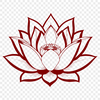 Sacred Lotus Graphic Art An illustration of the lotus flower, a symbol in various Eastern religions.