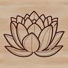 Symbolic Flower Design Vector Art A detailed illustration of the lotus flower, a symbol in various cultures and religions, depicted as a vector graphic.