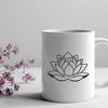 Intricately Detailed Floral Pattern An intricately detailed vector design of the lotus plant, suitable for use in various graphic projects.