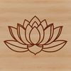 Eastern Floral Symbolism A water lily-like flower with three petals and a prominent stem, often associated with Eastern spiritual traditions.