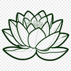 Symmetrical Lotus Illustration An illustration of a lotus flower in a stylized, symmetrical design.