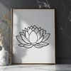Beautiful Asian Symbol A stylized illustration of a lotus flower, a symbol often associated with Asian cultures and religions.