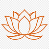 Stylized Lotus Illustration A stylized illustration of the lotus flower, commonly used in various forms of art and design.