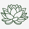Exotic Eastern Floral Icon A delicate, stylized illustration of the lotus flower, often associated with Eastern spirituality and cultures.