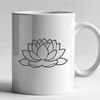 Spiritual Plant Icon A stylized illustration of a lotus flower, often associated with Eastern spiritual traditions and symbolic meanings.
