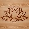 Stylized Lotus Flower Icon A stylized illustration of the lotus flower, often associated with spiritual growth and renewal in various Eastern cultures.