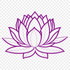 Beautiful Floral Designs in Various Positions A stylized illustration of the lotus flower in various positions.