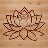 Spiritual Growth Symbol Vector An illustration of a blooming lotus flower with symmetrical petals, symbolizing spiritual growth.