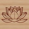 A stylized illustration of the lotus flower, a symbol in various religious contexts.
