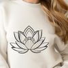 Stylized Lotus Bloom A stylized illustration of the lotus flower with multiple petals.