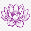 Sacred Lotus Blossom Illustration A simple illustration of the lotus flower, a plant with significant religious meaning in various cultures.