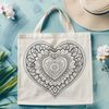 Vibrant Love Symbol A colorful mandala heart design, suitable for vector editing and cutting machine crafts.