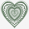 Vibrant Mandalas Heart Design A colorful mandala heart design with intricate patterns, ideal for vector art projects.