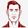 Simple Silhouette Man Vector graphic representation of a man in a straightforward style.