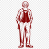 Adult Male Figure Vector Illustration A detailed vector illustration of an adult male figure in various poses.