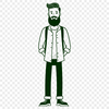 Beautiful Male Figure SVG Design A male figure with facial hair in a vector format.