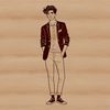 A vector illustration of a male figure in a neutral pose.