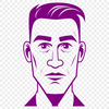 Male Silhouette in Vector Design A detailed illustration of a male figure created as vector art.