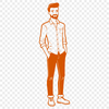 Vector Portrait Icon An SVG icon of a person, suitable for graphic design and digital crafting applications.