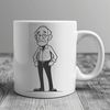 Gentle Male Portrait A detailed illustration of a middle-aged man with a gentle expression.