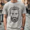 Bearded Gentleman Vector Art Illustration Male figure illustration with beard in vector format.