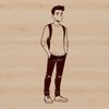 Beautiful Man SVG Design Graphic A detailed vector illustration of a man.