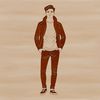 Clean Design Man Icon An SVG illustration of a person with clean lines and simple design.