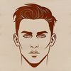 An illustration of a male figure made from vector shapes.