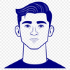 Vector illustration of a man in various colors. A digital illustration of a male figure created as a vector graphic.