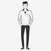 Vector Illustration of a Man in Various Styles A simple illustration of a male figure in various colors and styles.